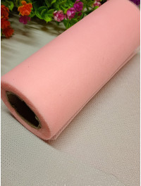 Фатин сітка/рожевий/ Ширина 15 см. Ціна за 1 метр