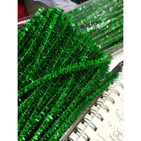 Синільний дріт із люрексом/30 см/5 мм/1 шт./зелений