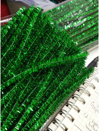 Синільний дріт із люрексом/30 см/5 мм/1 шт./зелений