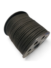 Шнур замшевий/ширина 3 мм/чорний/100 ярдів