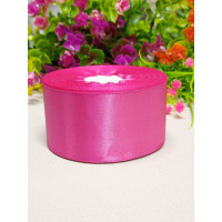Атласна стрічка/4 см/рулон 23 метри/світло малиновий