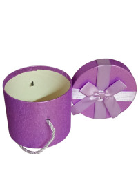 Капелюхова коробка/ діаметр 13 см/бузковий