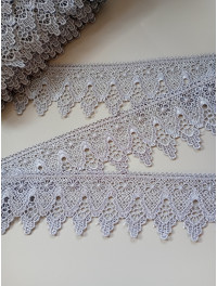 Мереживо/6.5 см/сірий