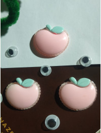 Серединка для рукоділля "Яблочко" 
Розмір - 2см× 1,9 см.
Колір - світло рожевий