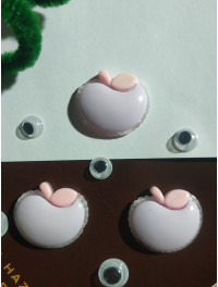 Серединка для рукоділля "Яблочко" 
Розмір - 2см× 1,9 см.
Колір - бузковий