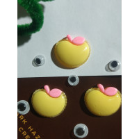 Серединка для рукоділля "Яблочко" 
Розмір - 2см× 1,9 см.
Колір - жовтий