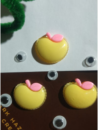 Серединка для рукоділля "Яблочко" 
Розмір - 2см× 1,9 см.
Колір - жовтий