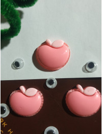 Серединка для рукоділля "Яблочко" 
Розмір - 2см× 1,9 см.
Колір - яскраво рожевий