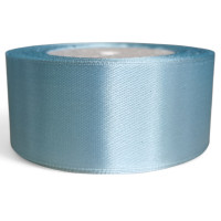 Атласна стрічка 4 см. Довжина рулону 23 м. Блакитний 2