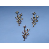 Металевий декор "Квіточка" Колір — золото. Розмір — 4,2 см×2 см. Ціна вказана за 1 шт.