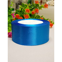 Атласная лента 4 см \ 23 м \ сине -голубой