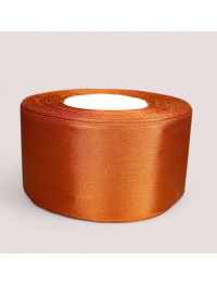 Атласна стрічка 4 см. Довжина рулону 23 м. Колір світло-коричневий