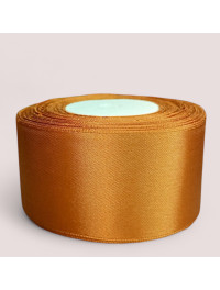 Атласна стрічка 4 см. Довжина рулону 23 м. Колір золотистий