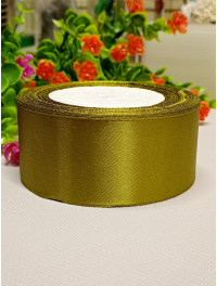 Атласна стрічка 4 см/23 м/ Оливка