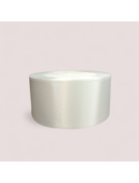 Атласна стрічка 4 см / 23 м / Колір білий