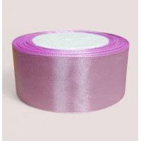 Атласная лента 4 см. Длина рулона 23 м. Цвет сиреневый