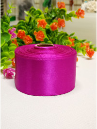 Атласна стрічка 4 см/23 м/фуксія