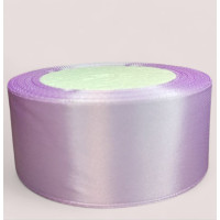 Атласная лента 4 см. Длина рулона 23 м. Цвет бледная сирень