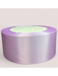 Атласна стрічка 4 см. Довжина рулону 23 м. Колір блідий бузок