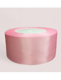 Атласна стрічка 4 см. Довжина рулону 23 м. Колір рожевий