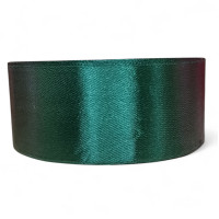 Атласна стрічка 4 см. Довжина рулону 23 м. Смарагдовий