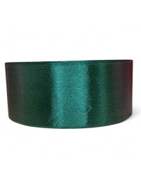 Атласна стрічка 4 см. Довжина рулону 23 м. Смарагдовий