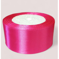 Атласна стрічка 4 см. Довжина рулону 23 м. Колір малиновий