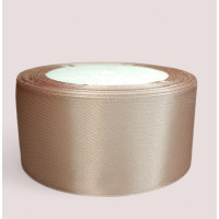 Атласная лента 4 см. Длина рулона 23 м. Цвет темная пудра