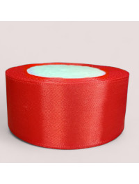 Атласна стрічка 4 см/23 м/ Колір червоний