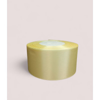 Атласна стрічка 4 см. Довжина рулону 23 м. Колір молочний