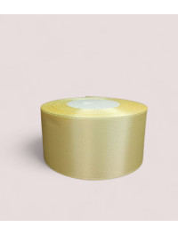 Атласна стрічка 4 см. Довжина рулону 23 м. Колір молочний
