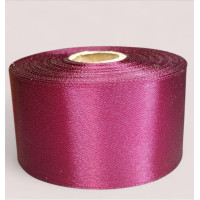 Атласная лента 4 см. Длина рулона 23 м. Цвет слива