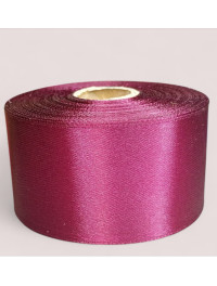 Атласна стрічка 4 см. Довжина рулону 23 м. Колір слива