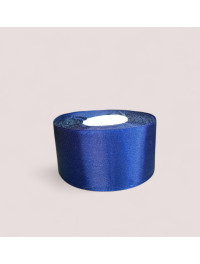 Атласна стрічка 4 см. Довжина рулону 23 м. Колір темно- синій
