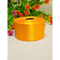Атласная лента 4 см \ 23 м \ оранжевый