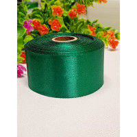 Атласна стрічка 4 см/23 м/ смарагд