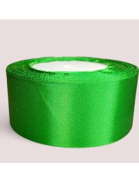 Атласна стрічка 4 см. Довжина рулону 23 м. Колір зелений