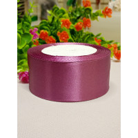 Атласная лента 4 см \ 23 м \ пыльная роза темный