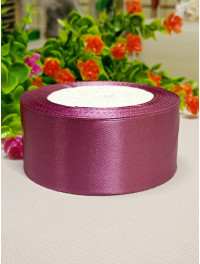 Атласна стрічка 4 см/23 м/пильна троянда темний
