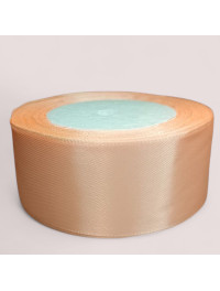 Атласна стрічка 4 см. Довжина рулону 23 м. Колір персик світлий