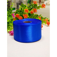 Атласная лента 4 см \ 23 м \ электрик