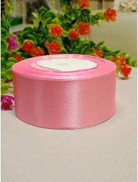 Атласна стрічка 4 см/23 м/Рожевий