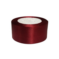 Атласная лента/4 см/23 метра/ вишневый темный