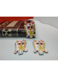 Планер, серединка для бантика. Розмір - 2.7×4.4 см