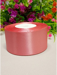 Атласна стрічка/4 см/рулон 23 метри/лососевий