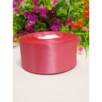Атласная лента / 4 см / рулон 23 метра / светло красный