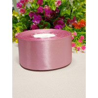 Атласная лента / 4 см / рулон 23 метра / пыльная роза светлый
