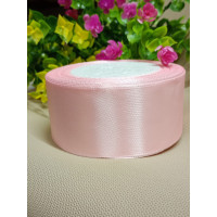 Атласна стрічка 4 см/рулон 23 метри/рожевий світлий