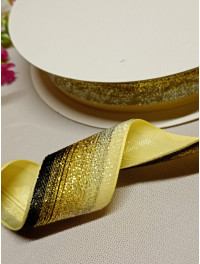 Бархатная лента с люрексом / 4 см / градиент / 1 метр