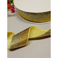 Бархатная лента с люрексом / 4 см / градиент / 1 метр